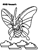coloriage pokemon venomoth